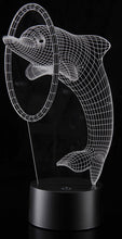 Load image into Gallery viewer, 3D Dolphin Laser Cut Precision LED Lights
