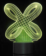 Load image into Gallery viewer, 3D Crisscross Rings Laser Cut Precision LED Lights
