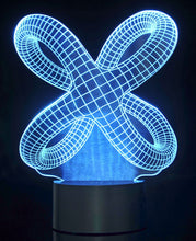 Load image into Gallery viewer, 3D Crisscross Rings Laser Cut Precision LED Lights
