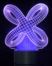 Load image into Gallery viewer, 3D Crisscross Rings Laser Cut Precision LED Lights
