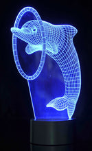 Load image into Gallery viewer, 3D Dolphin Laser Cut Precision LED Lights
