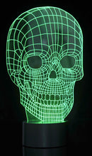 Load image into Gallery viewer, 3D Skull Laser Cut Precision LED Lights
