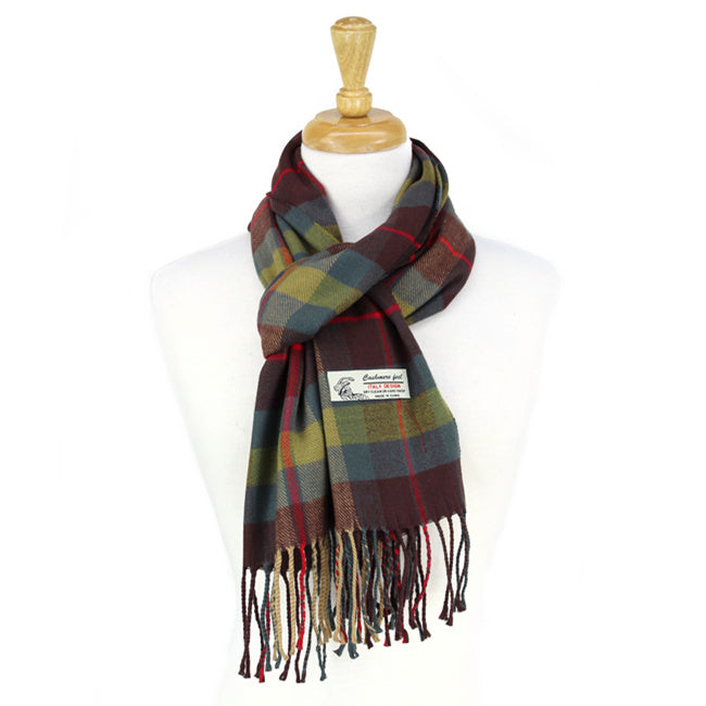 Plaid Cashmere Feel Scarf 12-pack
