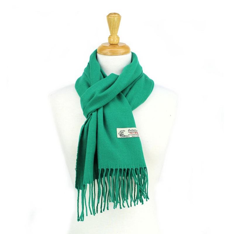 Solid Color Cashmere Feel Scarf 12-pack Hunter Green