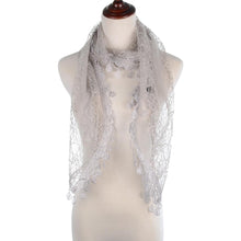 Load image into Gallery viewer, Fashion Lace Tassel Sheer Oblong Lightweight Scarf
