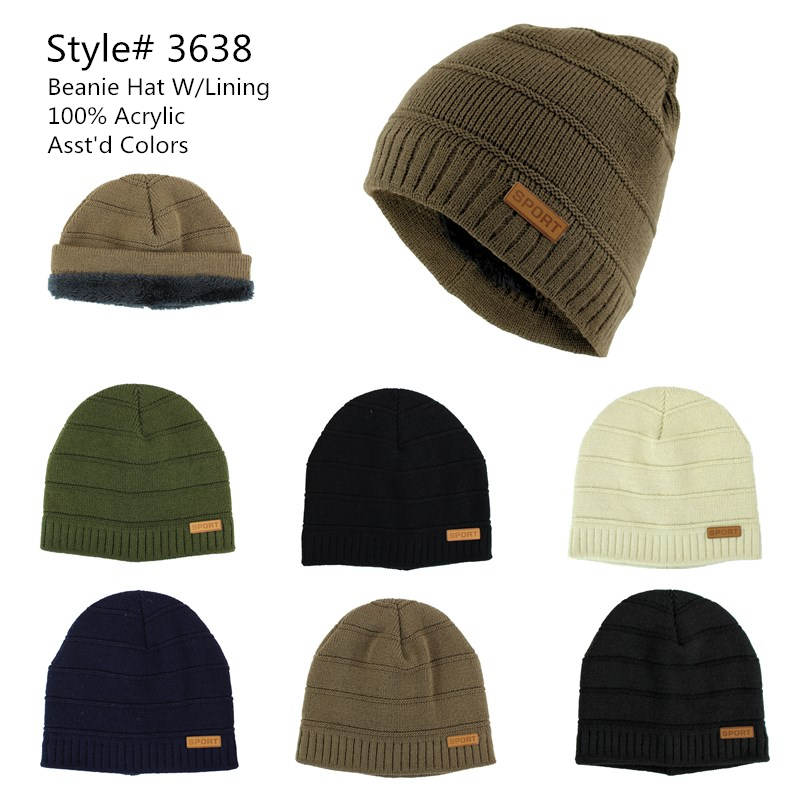 12-pack Wholesale Beanie Hat Winter Knit Hat #3638