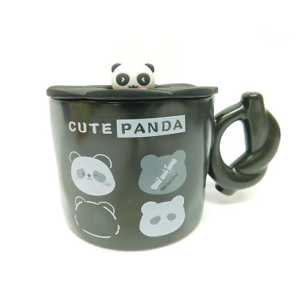 CERAMIC PANDA CUP W/LID “CUTE PANDA”