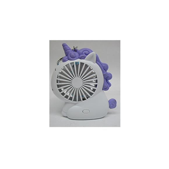 MINI UNICORN FAN 3 SPEED W/KEY RING WHITE