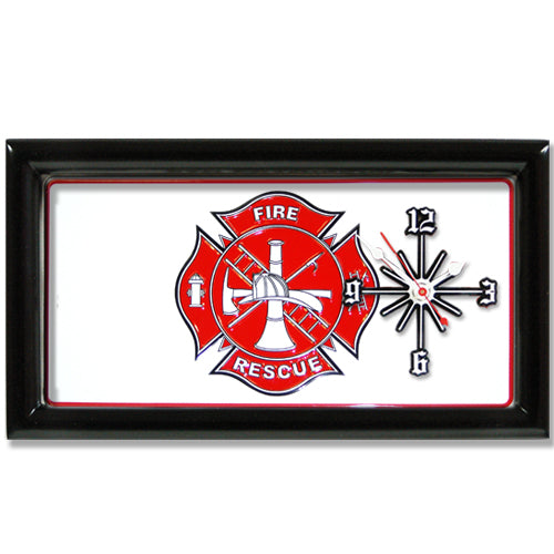 FIRE DEPARTMENT CLOCK White