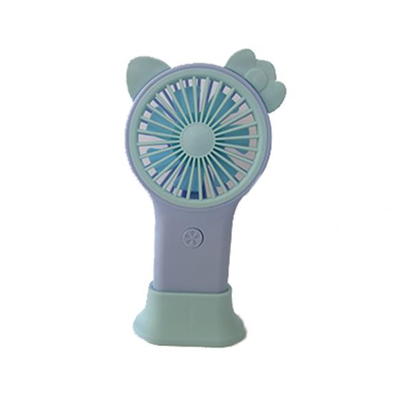 RECHARGEABLE KITTY FAN W/BASE BLUE