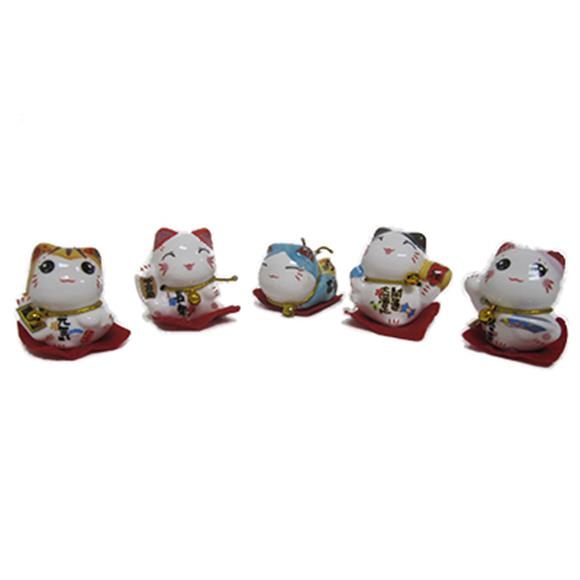 5PCS LUCKY CAT FIGURINE