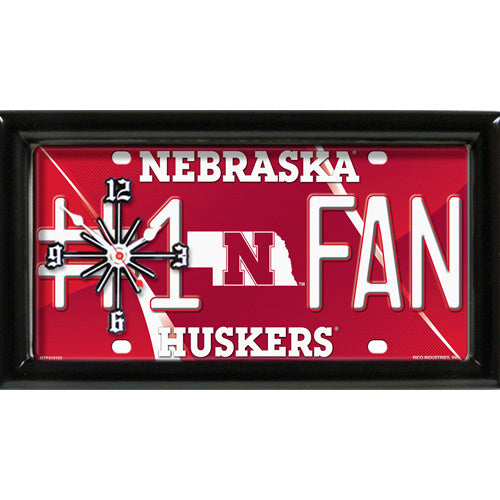 NEBRASKA CORNHUSKERS CLOCK