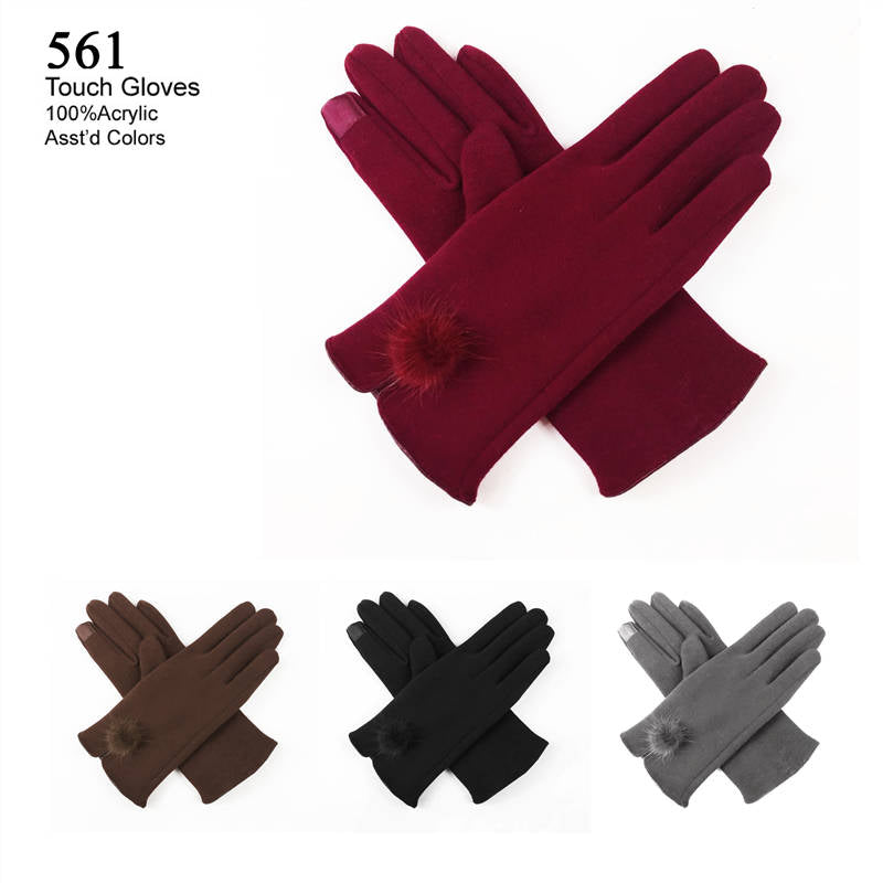 12-pack Wholesale Women's Winter Texting Gloves Touch Screen