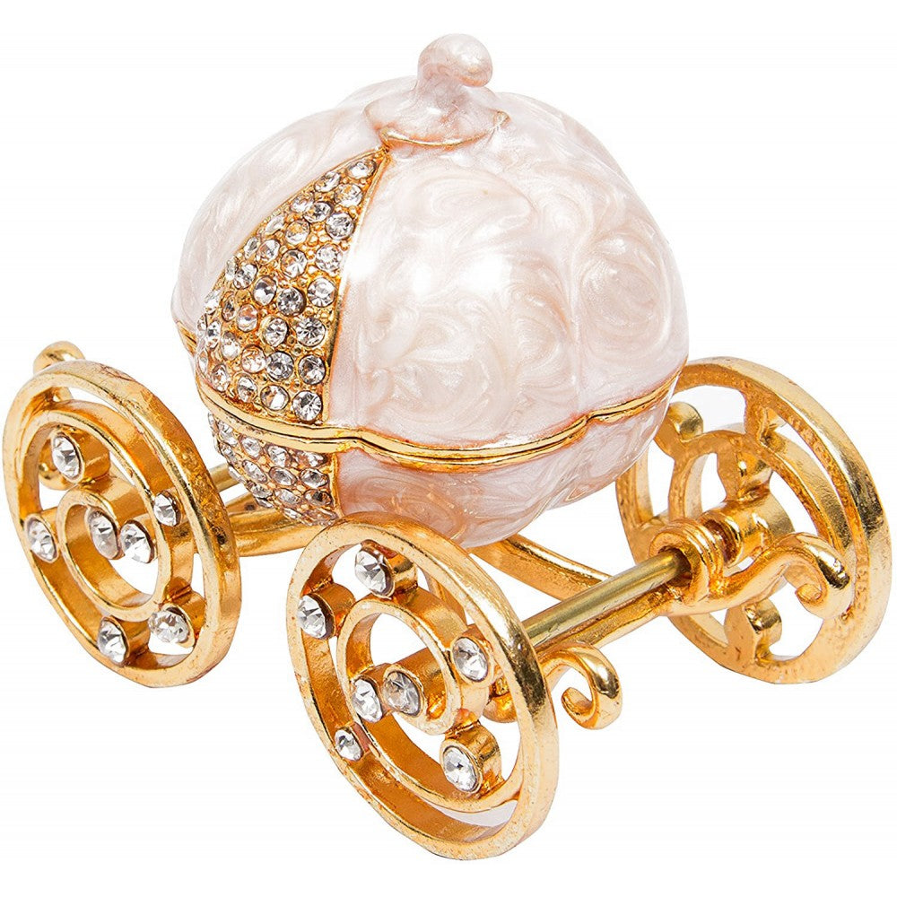 Hand Painted Enameled Cinderella Pumpkin carriage Jewelry Case  (MINIMUM OF 2)