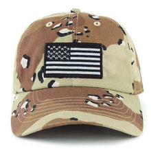 Load image into Gallery viewer, Newhattan 100% Cotton Baseball Caps Embroidered USA Flag
