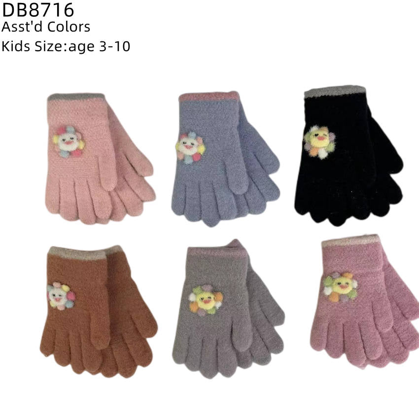 12-pack Wholesale Kid's Winter Gloves Knit Gloves #7816
