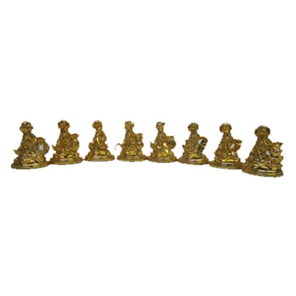 8PC GOLD DOG SET