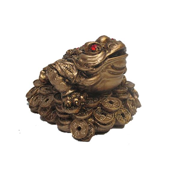 MONEY TOAD W/COIN IN BRONZE COLOR (D332)