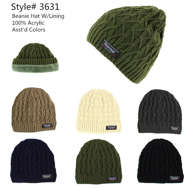 12-pack Wholesale Beanie Hat Winter Knit Hat #3631
