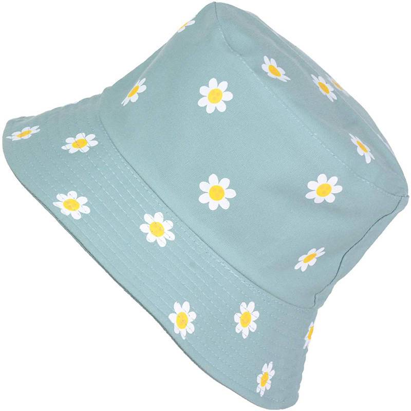 Reversible Printed Bucket hat - sage