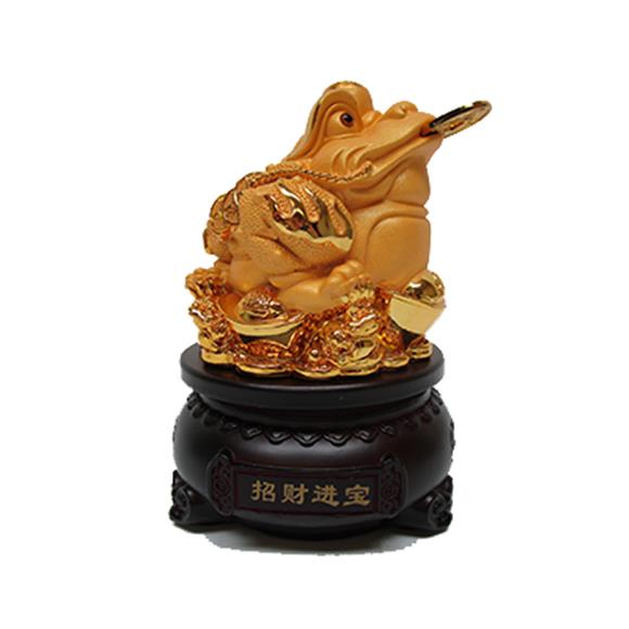 ROTATING GOLD MONEY TOAD