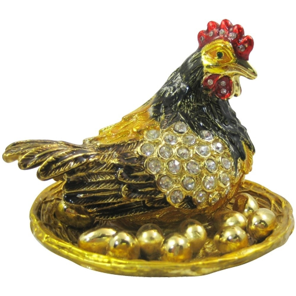 Brown Hen Laying Eggs Jewelry Case  (MINIMUM OF 2)