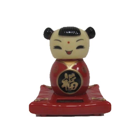 CHINESE GIRL SOLAR BOBBLE HEAD
