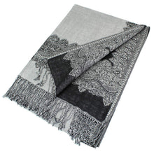 Load image into Gallery viewer, Border Pashmina Scarf Shawl 003
