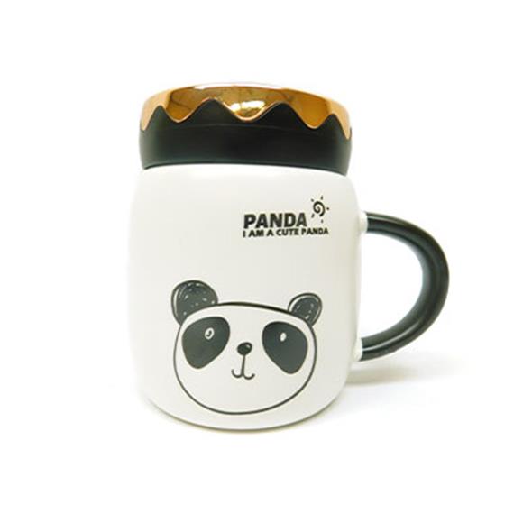 CERAMIC PANDA CUP W/SCREW OFF LID