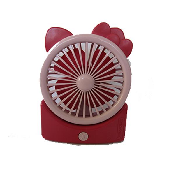 RECHARGEABLE KITTY FAN 3 SPEEDS PINK