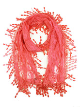 Load image into Gallery viewer, Fashion Lace Tassel Sheer Oblong Lightweight Scarf
