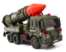 Load image into Gallery viewer, Friction Powered Military Missle Launcher Truck With Lights And Sound  (available for purchase in increments of 1)
