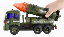 Load image into Gallery viewer, Friction Powered Military Missle Launcher Truck With Lights And Sound  (available for purchase in increments of 1)
