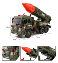 Load image into Gallery viewer, Friction Powered Military Missle Launcher Truck With Lights And Sound  (available for purchase in increments of 1)
