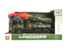 Load image into Gallery viewer, Friction Powered Military Missle Launcher Truck With Lights And Sound  (available for purchase in increments of 1)
