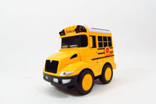 Load image into Gallery viewer, School Bus RC Toy Car For Kids With Steering Wheel Remote, Lights And Sounds
