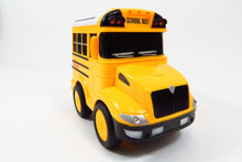 Load image into Gallery viewer, School Bus RC Toy Car For Kids With Steering Wheel Remote, Lights And Sounds
