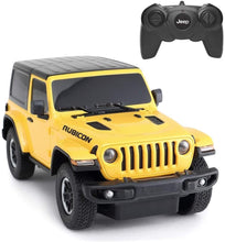 Load image into Gallery viewer, 1:24 Scale RC Jeep Wrangler Toy Vehicle For Kids And Adults (Yellow)
