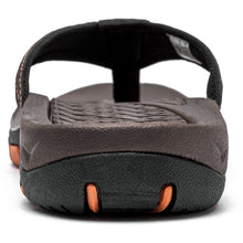 Load image into Gallery viewer, Mens Thong Sandals Indoor And Outdoor Beach Flip Flop Brown/Orange (Size 11)
