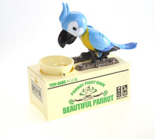 Load image into Gallery viewer, Parrot Coin Bank (Blue)  (available for purchase in increments of 1)
