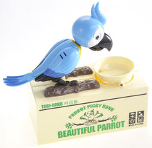 Load image into Gallery viewer, Parrot Coin Bank (Blue)  (available for purchase in increments of 1)
