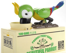 Load image into Gallery viewer, Parrot Coin Bank (Green)  (available for purchase in increments of 1)
