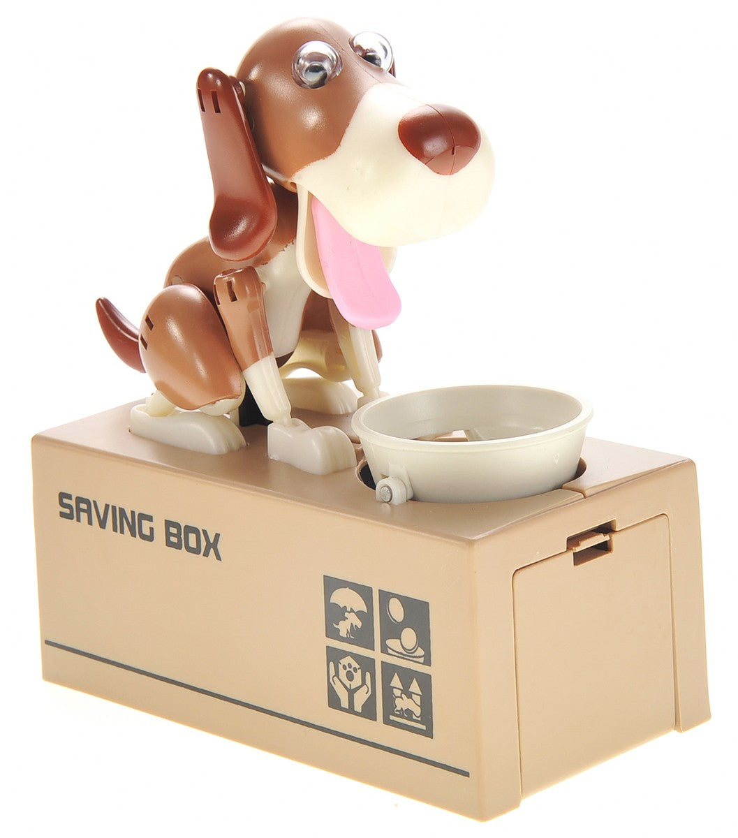 Dog Piggy Bank (White Brown)   (available for purchase in increments of 1)