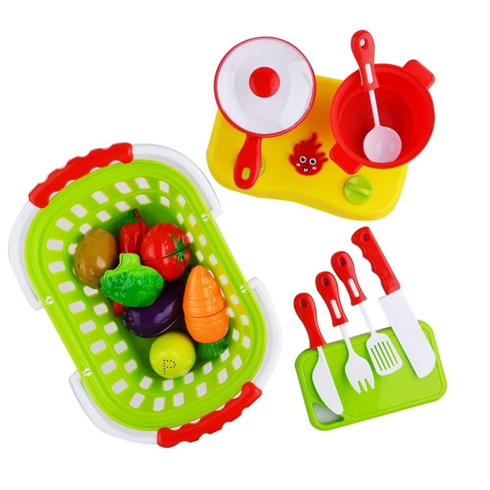 Pretend Play Food Vegetable Basket  (available for purchase in increments of 1)