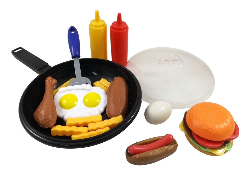 Fast Food Cooking Pan 25 Piece Kitchen Play Food Set  (available for purchase in increments of 1)