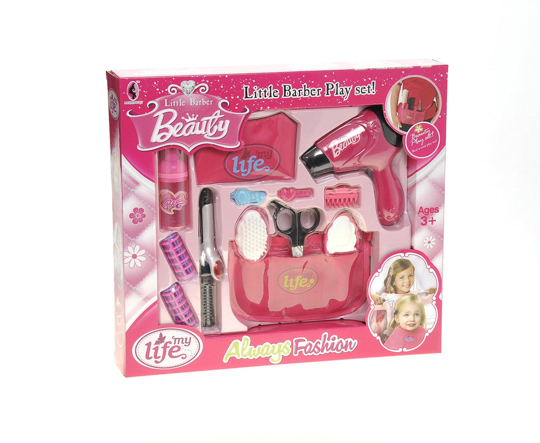 Beauty Salon Fashion Set With Hair Dryer, Curling Iron, Mirror, Scissors, Hair Brush, And More  (available for purchase in increments of 1)