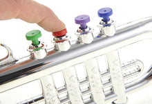 Load image into Gallery viewer, Trumpet With 4 Colored Keys  (available for purchase in increments of 1)
