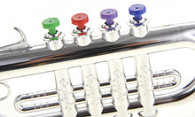 Load image into Gallery viewer, Trumpet With 4 Colored Keys  (available for purchase in increments of 1)
