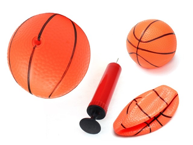 Pack Of 3 Inflatable Magic Shot Mini Hoop Basketballs With Pump  (available for purchase in increments of 1)