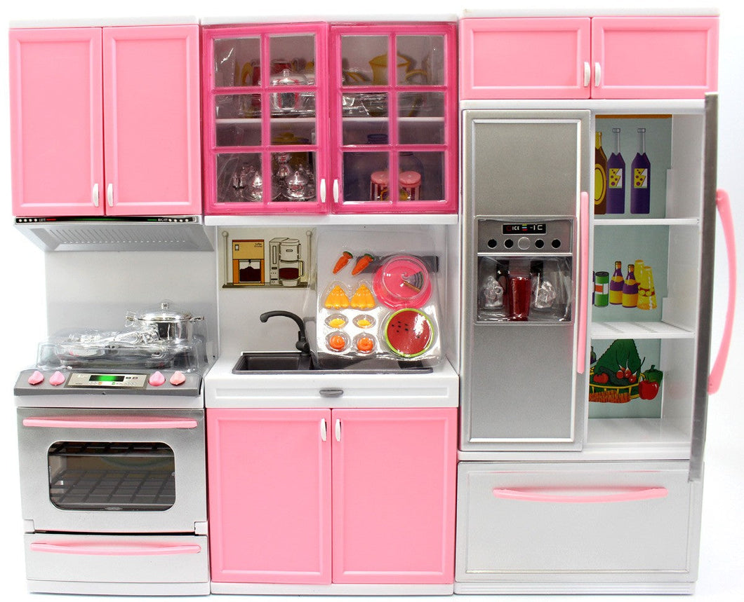 Battery Operated Modern Kitchen Playset W/ Oven And Fridge